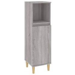 Armoire salle de bain sonoma gris 30x30x100 cm 631434631434