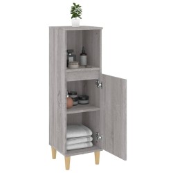 Armoire salle de bain sonoma gris 30x30x100 cm 631434631434