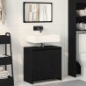 Cabinet de salle de bain avec porte Chêne noir 60 x 33 x 60 cm 631441631441