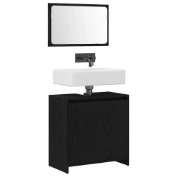 Cabinet de salle de bain avec porte Chêne noir 60 x 33 x 60 cm 631441631441