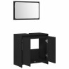 Cabinet de salle de bain avec porte Chêne noir 60 x 33 x 60 cm 631441631441