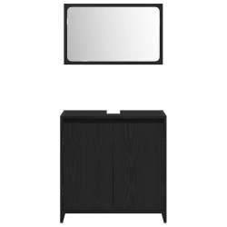 Cabinet de salle de bain avec porte Chêne noir 60 x 33 x 60 cm 631441631441