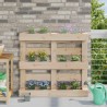 Caisses à fleurs pour palettes Euro 12 pcs Gris clair 631444631444