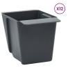 Caisses à fleurs pour palettes Euro 24 pcs Gris 631445631445