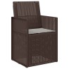Chaises de jardin salle à manger 2 pcs Marron et gris clair PP 631446631446