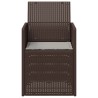 Chaises de jardin salle à manger 2 pcs Marron et gris clair PP 631446631446
