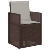Chaises de jardin salle à manger 2 pcs Marron et gris clair PP 631447631447