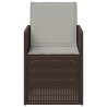 Chaises de jardin salle à manger 2 pcs Marron et gris clair PP 631447631447