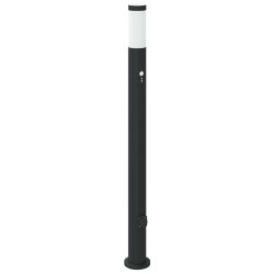 Bornes lumineuses avec détecteur et prise lot de 3 110 cm acier inoxydable IP44 631452631452