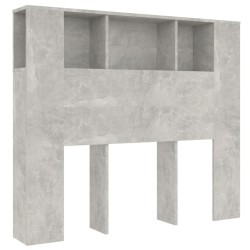 Armoire de tête de lit gris béton 120x18,5x102,5 cm 631457631457