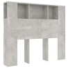 Armoire de tête de lit gris béton 120x18,5x102,5 cm 631457631457