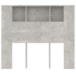 Armoire de tête de lit gris béton 120x18,5x102,5 cm 631457631457