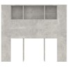 Armoire de tête de lit gris béton 120x18,5x102,5 cm 631457631457