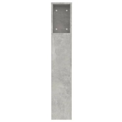 Armoire de tête de lit gris béton 120x18,5x102,5 cm 631457631457