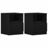 Cabinet de chevet avec tiroir 2 pcs Chêne noir 40 x 40 x 50 cm 631460631460