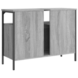 Armoire lavabo de salle de bain sonoma gris 80x30x60 cm 631461631461