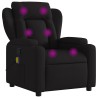 Fauteuil de massage inclinable noir tissu 631465631465