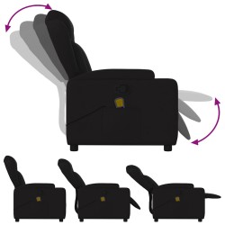 Fauteuil inclinable de massage noir tissu 631468631468