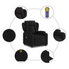 Fauteuil inclinable de massage noir tissu 631468631468