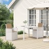Chaises de jardin salle à manger 2 pcs Blanc et taupe PP 631472631472