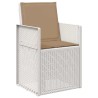 Chaises de jardin salle à manger 2 pcs Blanc et taupe PP 631472631472