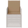 Chaises de jardin salle à manger 2 pcs Blanc et taupe PP 631472631472
