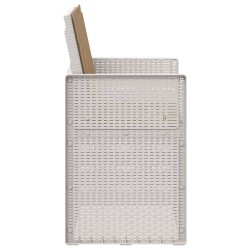 Chaises de jardin salle à manger 2 pcs Blanc et taupe PP 631472631472