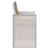 Chaises de jardin salle à manger 2 pcs Blanc et taupe PP 631472631472