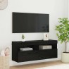 Meuble TV mural Chêne noir 100 x 30 x 40 cm Bois d'ingénierie 631473631473