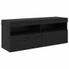 Meuble TV mural Chêne noir 100 x 30 x 40 cm Bois d'ingénierie 631473631473