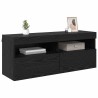 Meuble TV mural Chêne noir 100 x 30 x 40 cm Bois d'ingénierie 631473631473