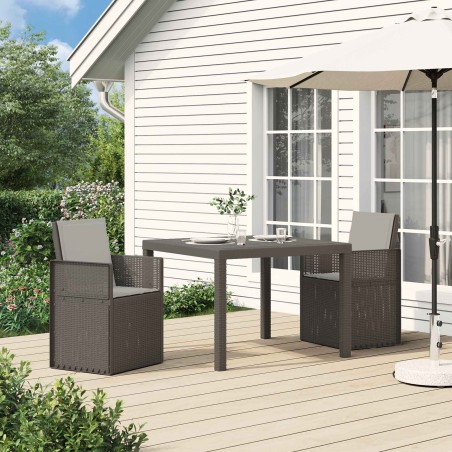 Chaises de jardin salle à manger 2 pcs Gris clair PP 631474631474