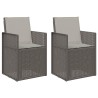 Chaises de jardin salle à manger 2 pcs Gris clair PP 631474631474