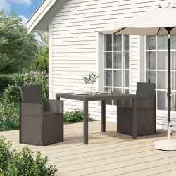 Chaises de jardin salle à manger 2 pcs Gris clair et anthracite 631475631475