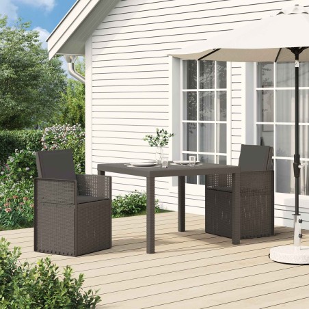 Chaises de jardin salle à manger 2 pcs Gris clair et anthracite 631475631475