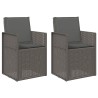 Chaises de jardin salle à manger 2 pcs Gris clair et anthracite 631475631475