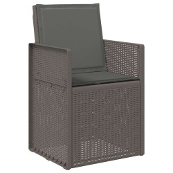 Chaises de jardin salle à manger 2 pcs Gris clair et anthracite 631475631475