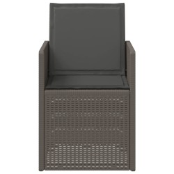 Chaises de jardin salle à manger 2 pcs Gris clair et anthracite 631475631475