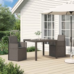 Chaises de jardin salle à manger 2 pcs Gris clair et anthracite 631476631476