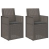 Chaises de jardin salle à manger 2 pcs Gris clair et anthracite 631476631476