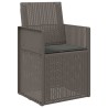 Chaises de jardin salle à manger 2 pcs Gris clair et anthracite 631476631476