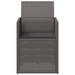 Chaises de jardin salle à manger 2 pcs Gris clair et anthracite 631476631476