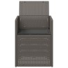 Chaises de jardin salle à manger 2 pcs Gris clair et anthracite 631476631476