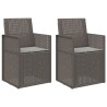 Chaises de jardin salle à manger 2 pcs Gris clair PP 631477631477