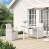 Chaises de jardin salle à manger 2 pcs Blanc et taupe PP 631480631480