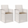 Chaises de jardin salle à manger 2 pcs Blanc et taupe PP 631480631480