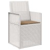 Chaises de jardin salle à manger 2 pcs Blanc et taupe PP 631480631480