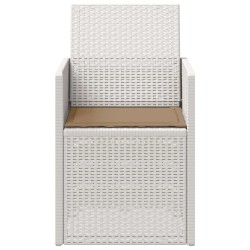 Chaises de jardin salle à manger 2 pcs Blanc et taupe PP 631480631480