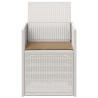 Chaises de jardin salle à manger 2 pcs Blanc et taupe PP 631480631480