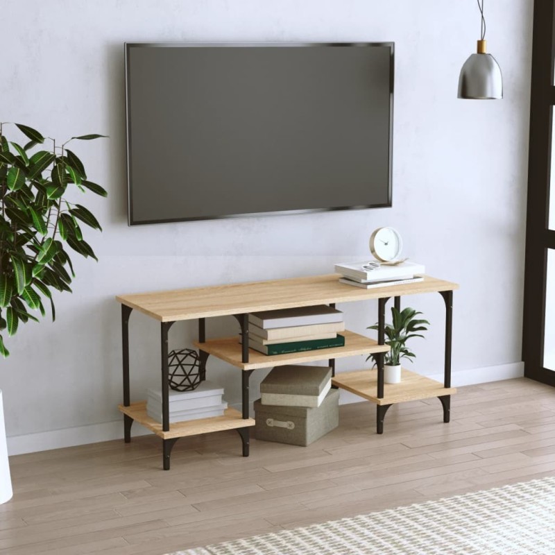 Meuble TV chêne sonoma 102x35x45,5 cm bois d'ingénierie 631482631482